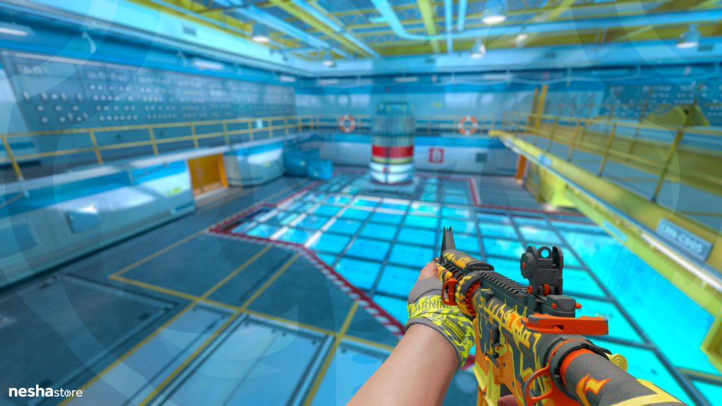 M4A4 Infernal com Faixas CUIDADO