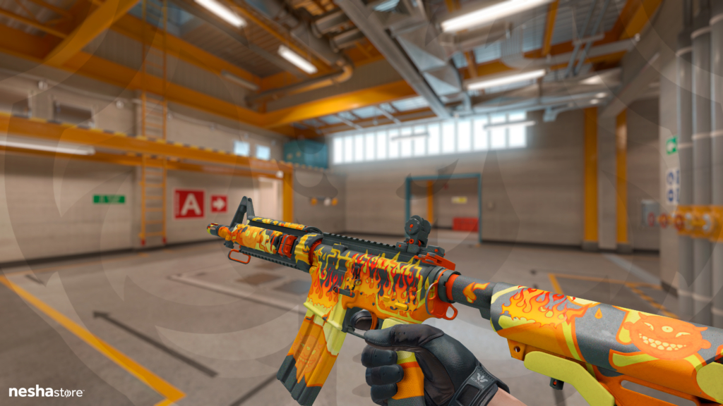M4A4 Infernal com Adesivo High Heat