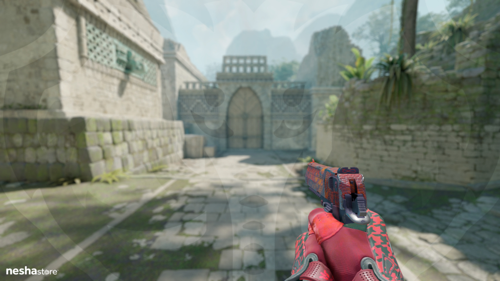 Desert Eagle Ataque da Serpente com Luvas Esportivas Shemagh Escarlate