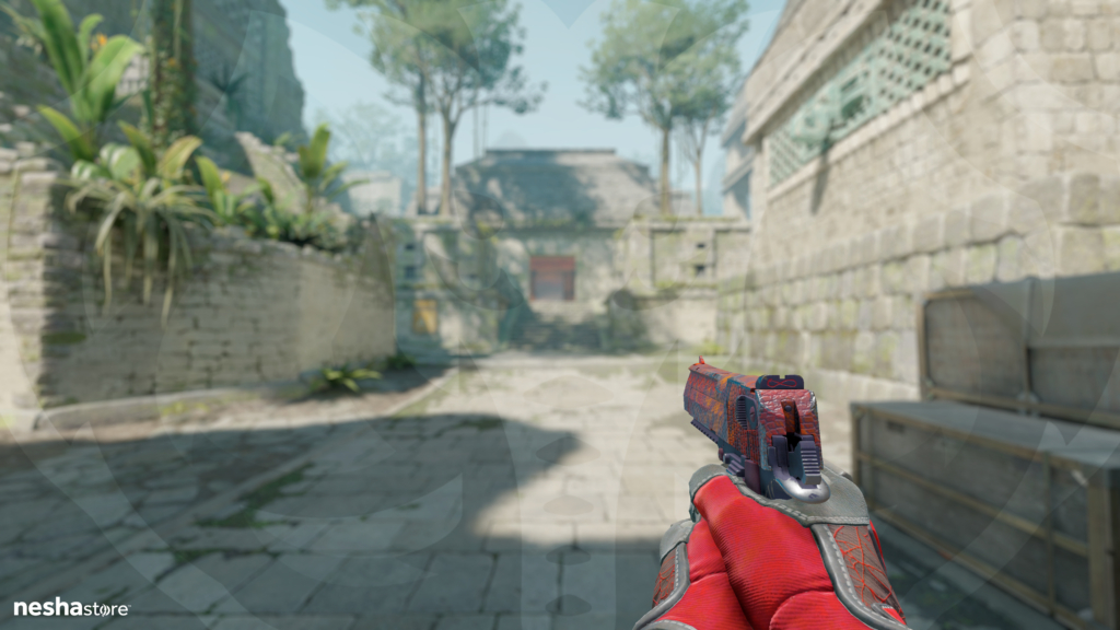 Desert Eagle Ataque da Serpente com Luvas de Especialista Teia Rubra