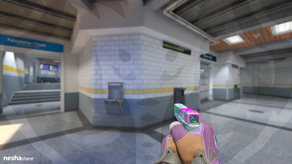 Glock-18 Fully Tuned com Sports Gloves Violet Beadwork