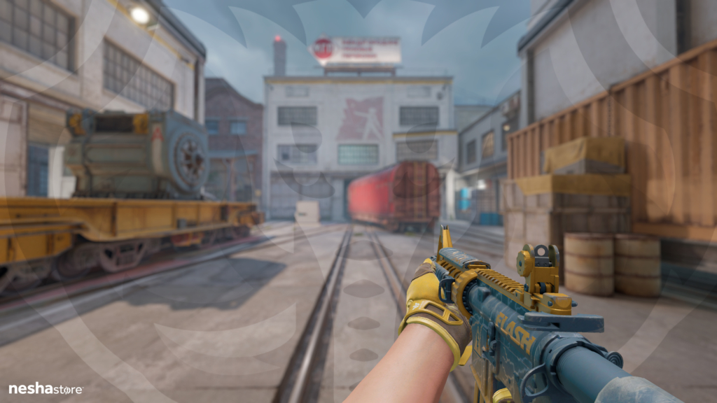 M4A4 Sheet Lightning com Sports Gloves Arid