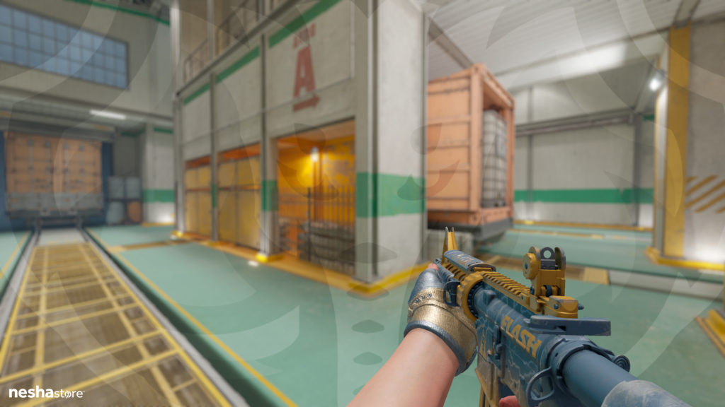 M4A4 Sheet Lightning com Bloodhound Gloves Bronzed