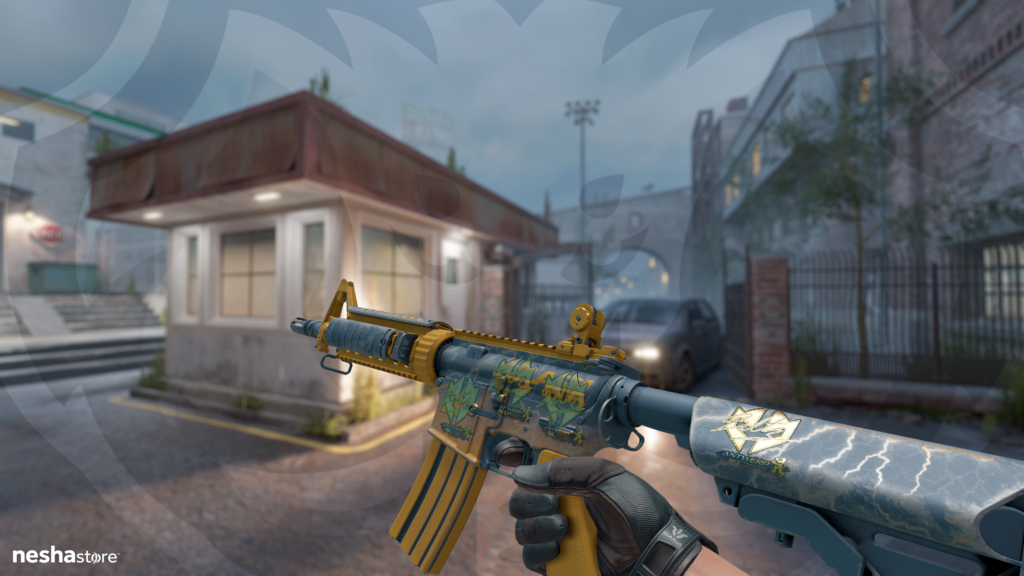 M4A4 Sheet Lightning com Sticker Boltz Gold Antwerp 2022