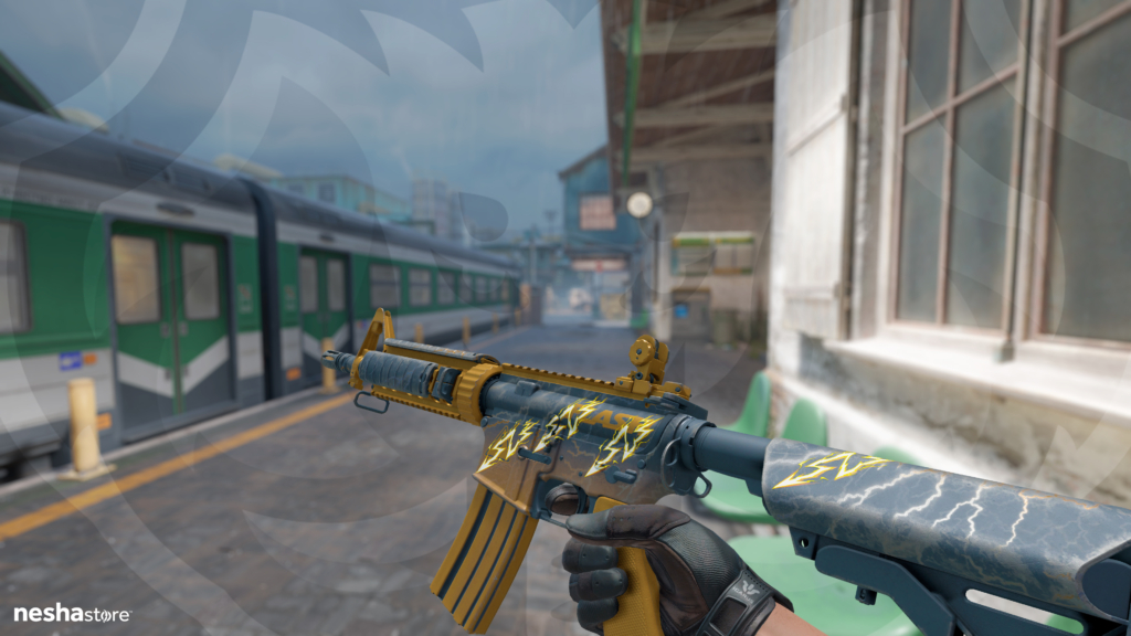 M4A4 Sheet Lightning com Sticker Bolt Charge