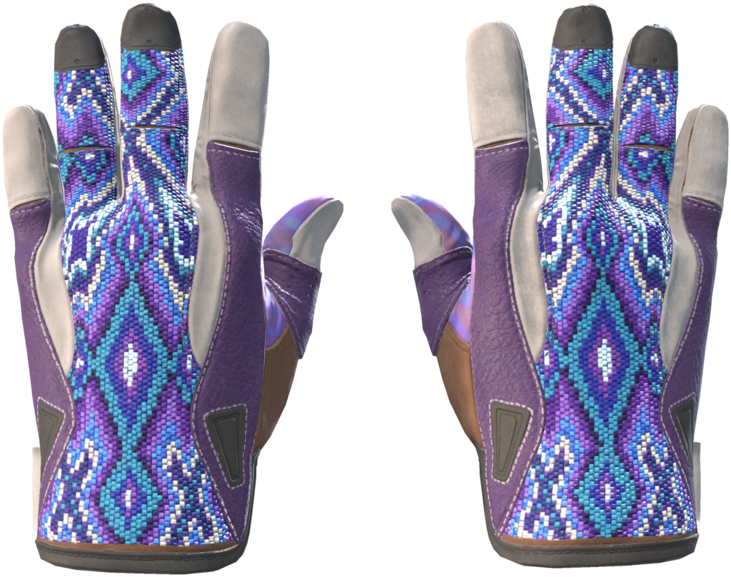 Sports Gloves | Violet Beadwork (444)