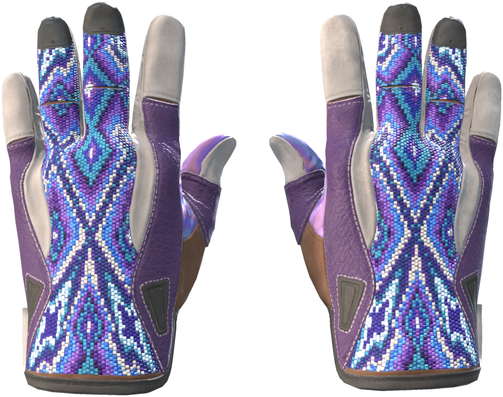 Sports Gloves | Violet Beadwork (551)