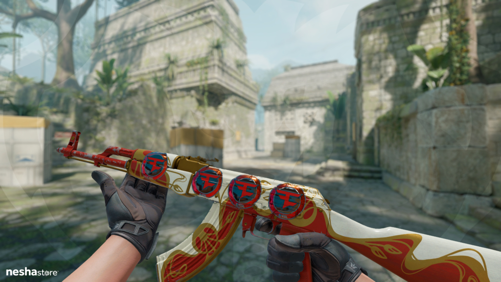 AK-47 Nouveau Rouge com Sticker FaZe Clan Foil Katowice 2019