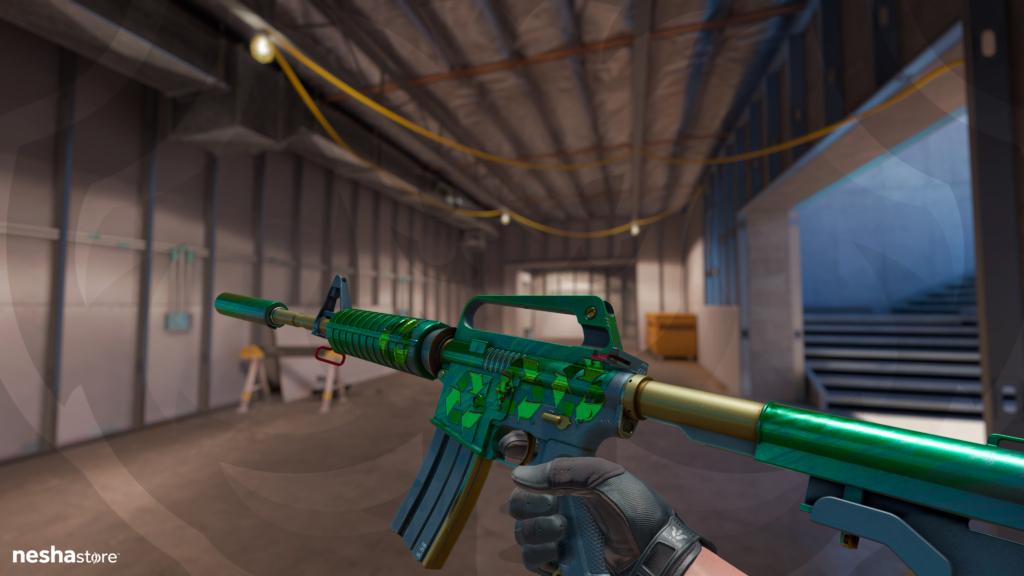 M4A1-S Electrum Sticker On an Eco (Foil)