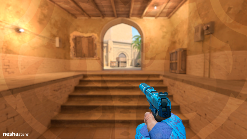USP-S Silent Shot com Hand Wraps Cobalt Skulls