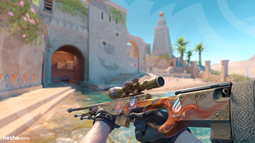 AWP Sovereign Flame com Sticker Copenhagen Flames Holo Antwerp 2022
