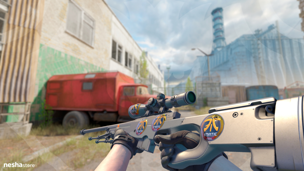 AWP Black Box com Sticker fnatic Foil Katowice 2019