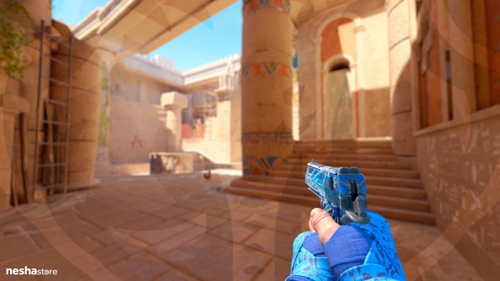 Desert Eagle Eastern Enigma com Hand Wraps Cobalt Skulls