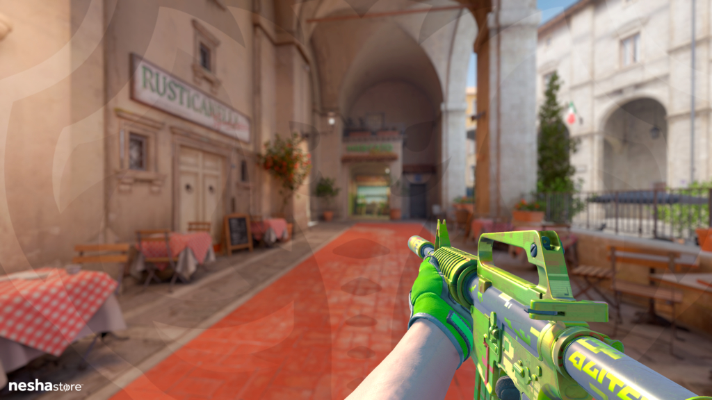 M4A1-S Fatal Glitch com Specialist Gloves Emerald Web
