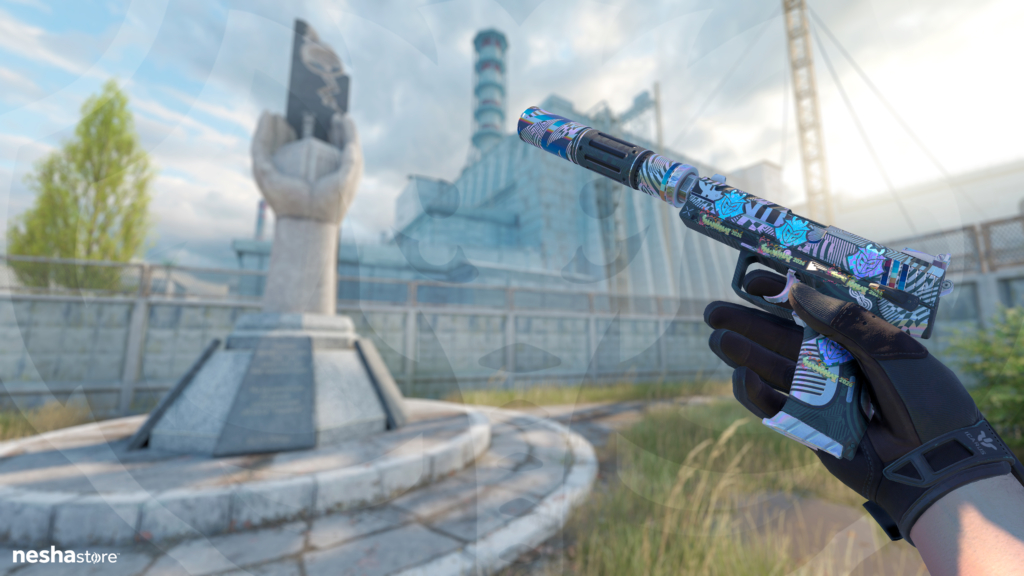 USP-S Spiral Glitch com Sticker G2 Esports Holo Shanghai 2024